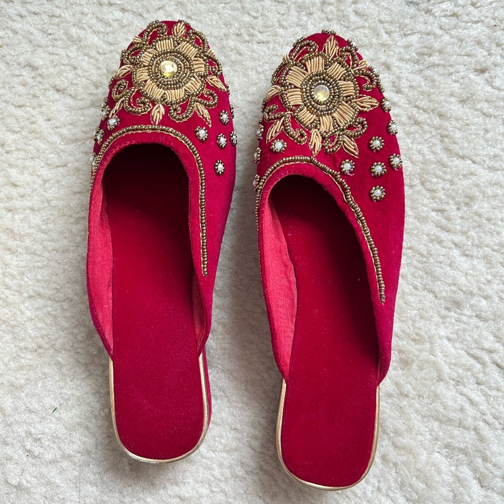 Handmade embroidery sandals